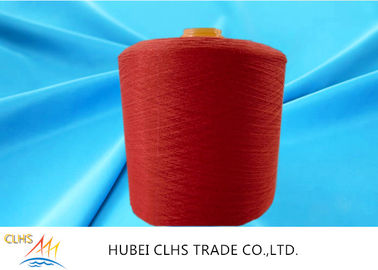 High Tenacity 100% Dyed Polyester Yarn Low Shrinkage Red For Sewing Thread