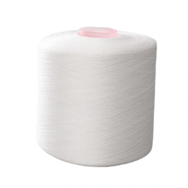 Yizheng Polyester 40/2 Спунутый полиэстер швейная пряжа сырой белый цвет